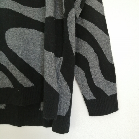 Repeat Silver Edition Organic Cashmere Wool Sweater Grey Black Swirl - Size 38/S - Picture 3 of 6